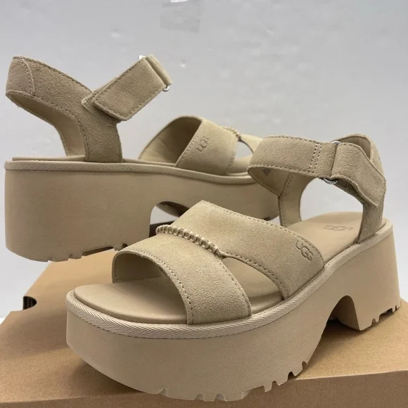 UGG NEW HEIGHTS ANKLE STRAP W9 PLATFORM HEELED SANDALS Beige 
MDSD Mustard Seed - Picture 11 of 16